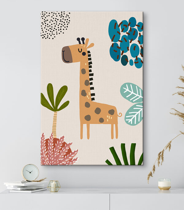 Quadri Una giraffa e un albero