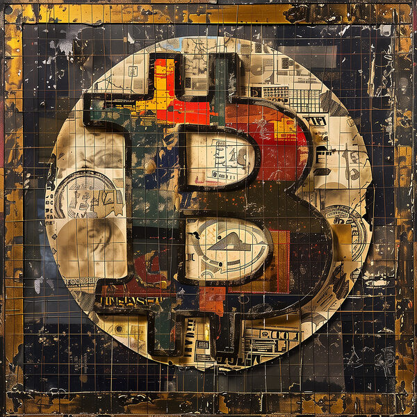 A sign with a bitcoin symbol A sign with a bitcoin symbol