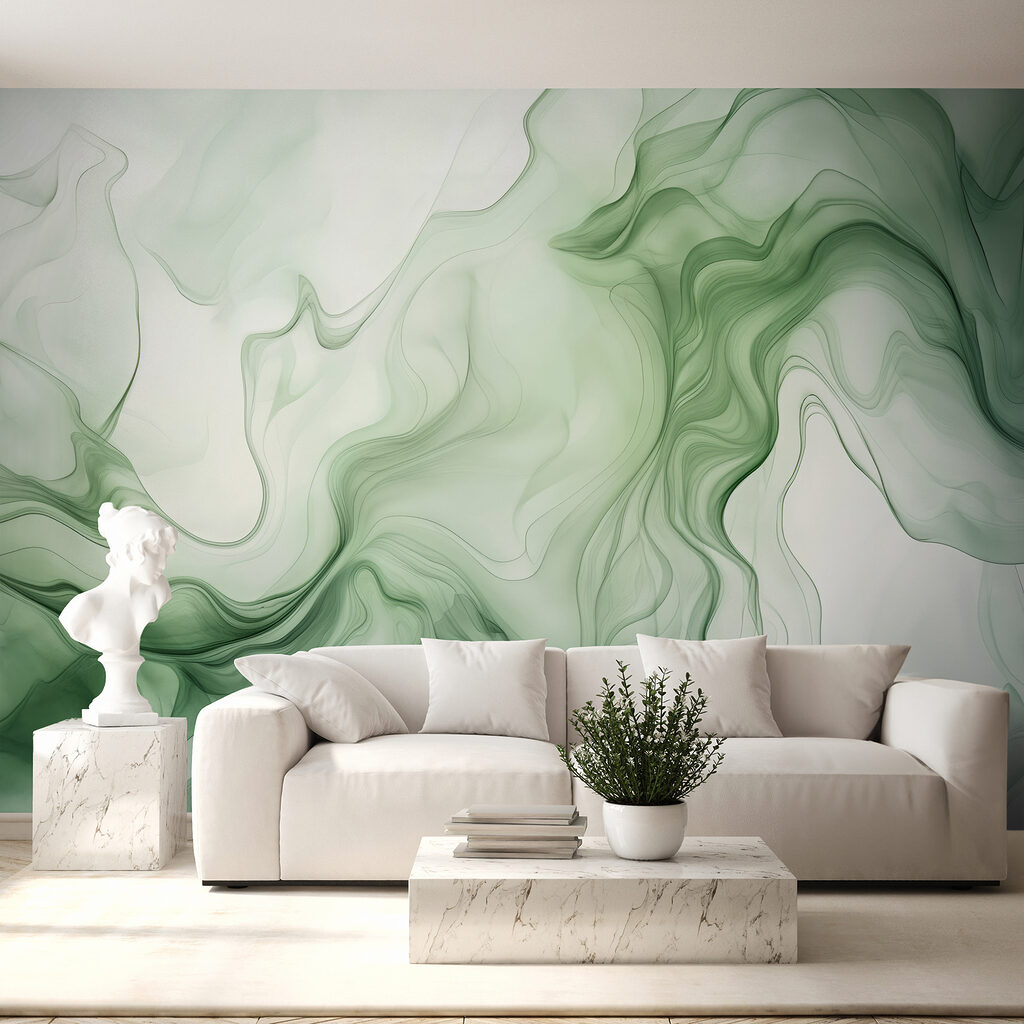 A green and white smoke