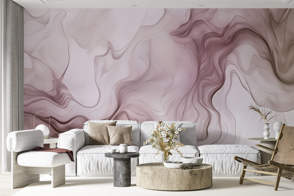 A close up of a pink and white smoke