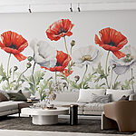 Carta da parati Un primo piano di fiori