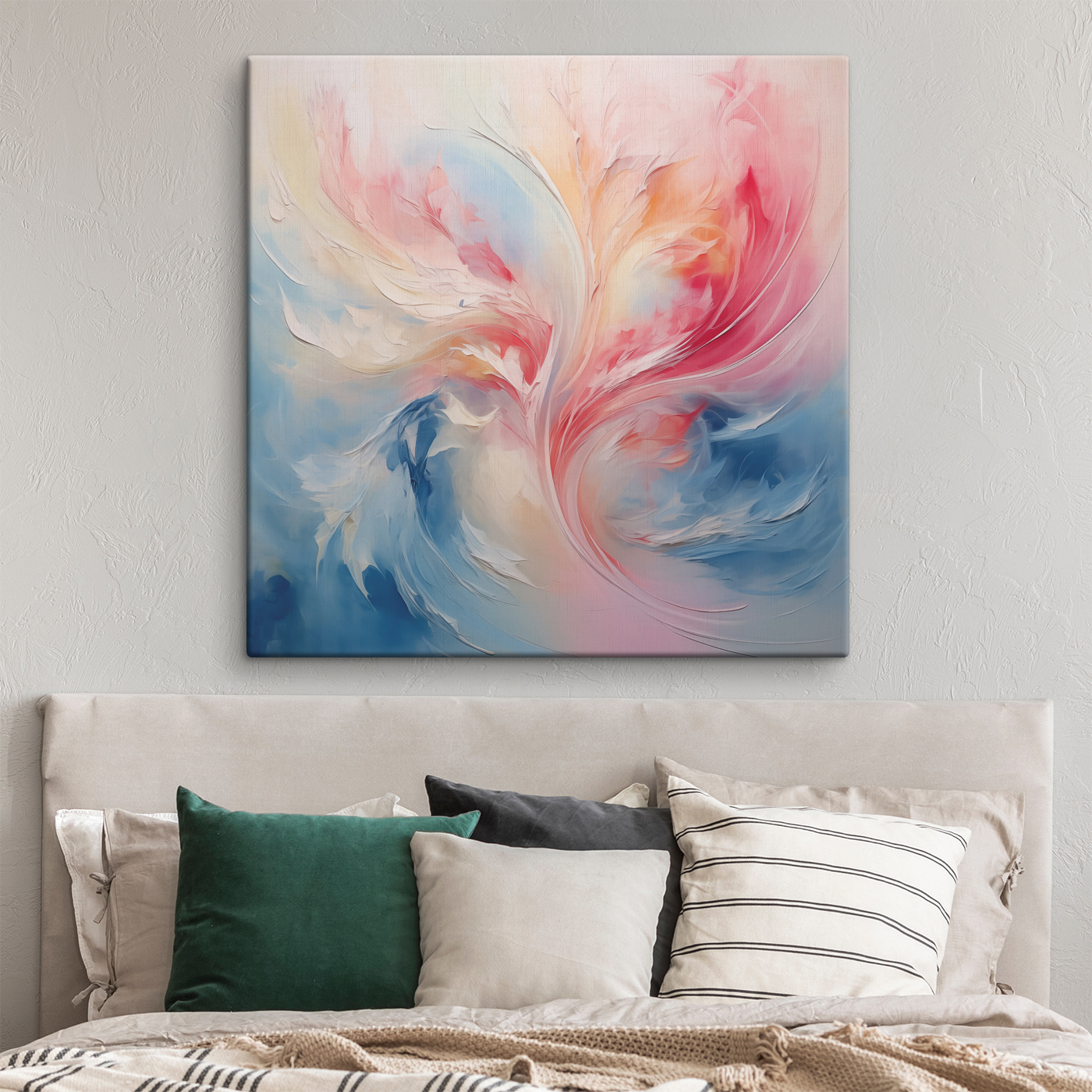 A colorful swirls of paint