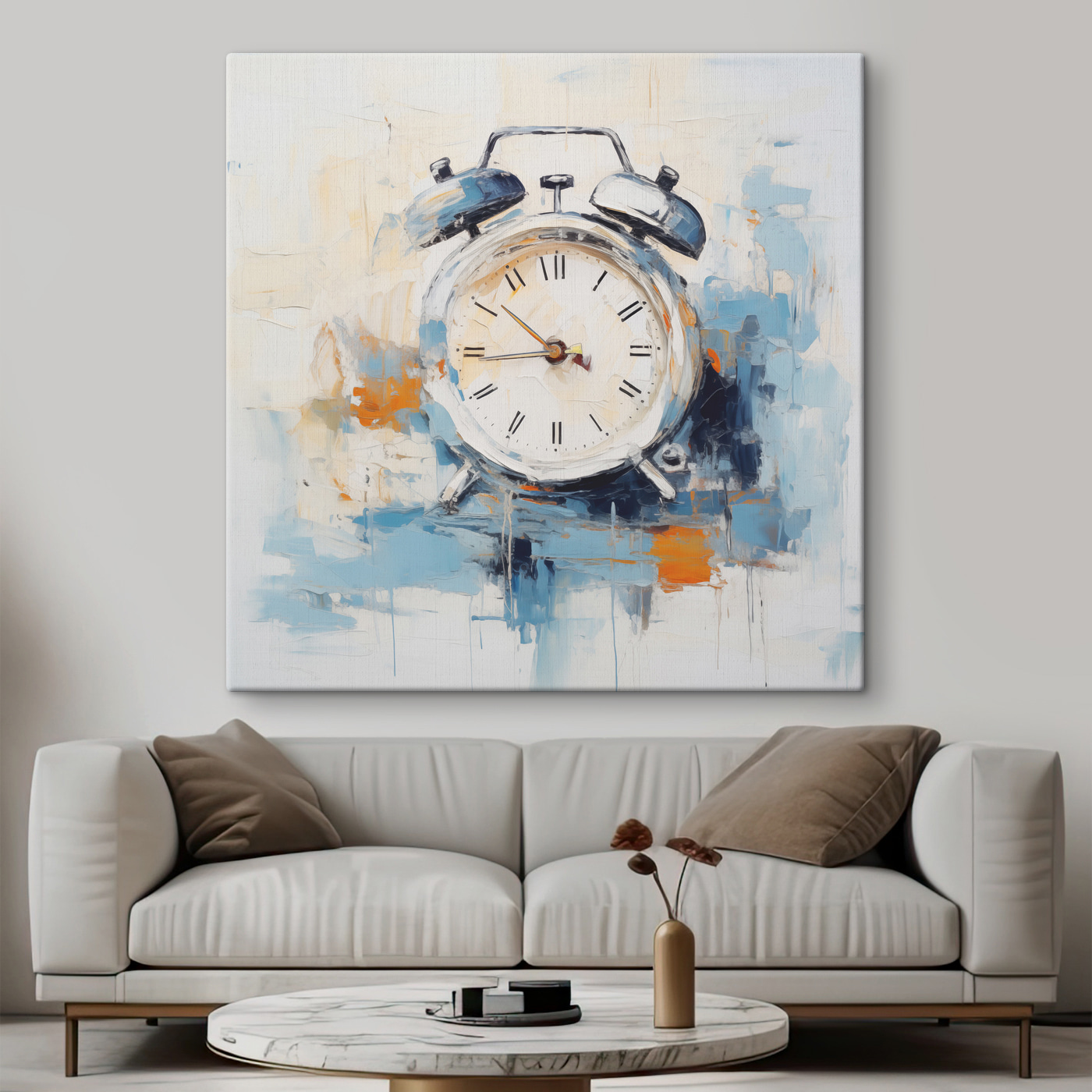 A painting of a clock