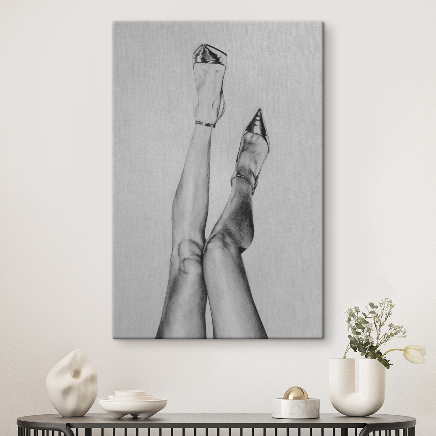 A drawing of a woman's legs A drawing of a woman's legs