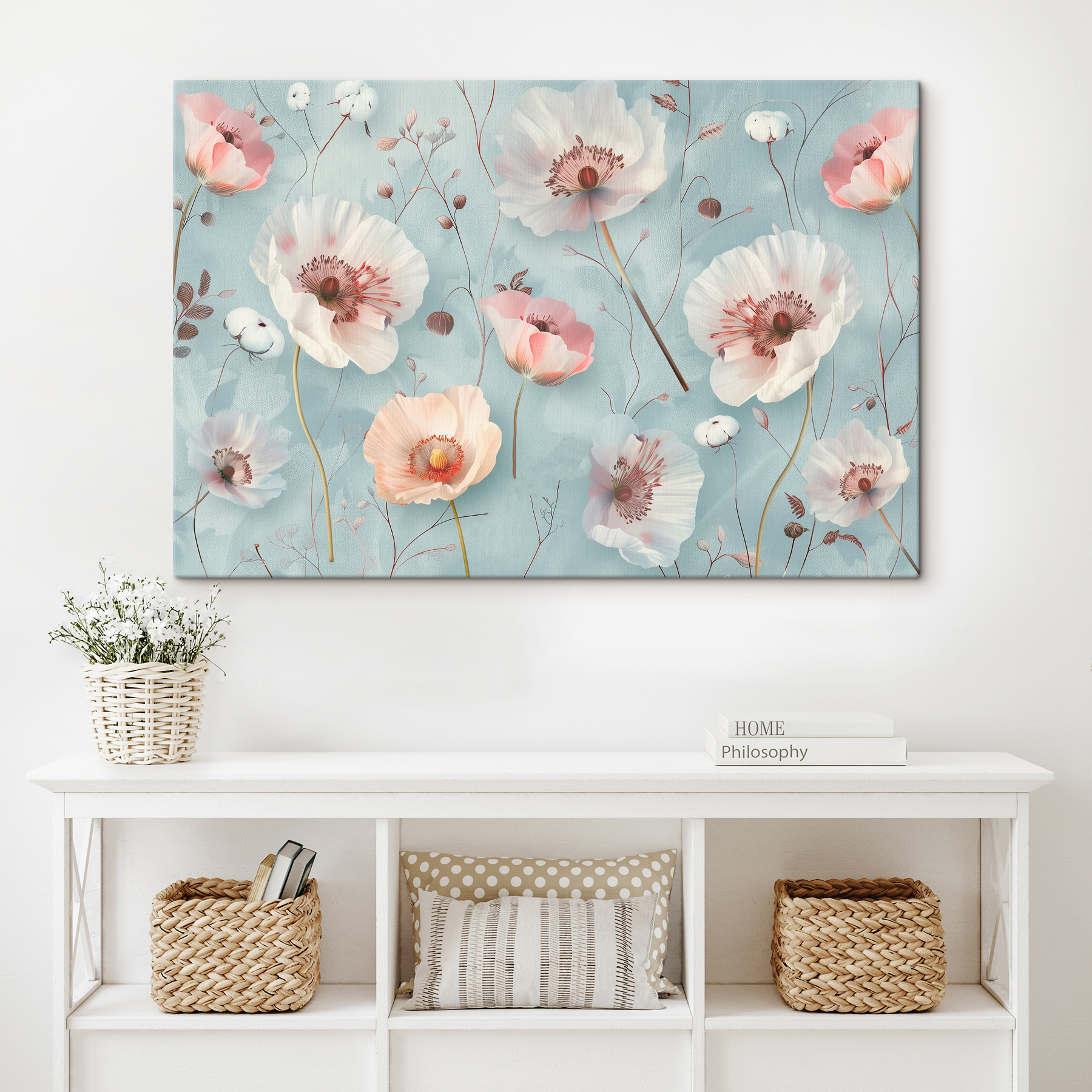 A wallpaper with flowers