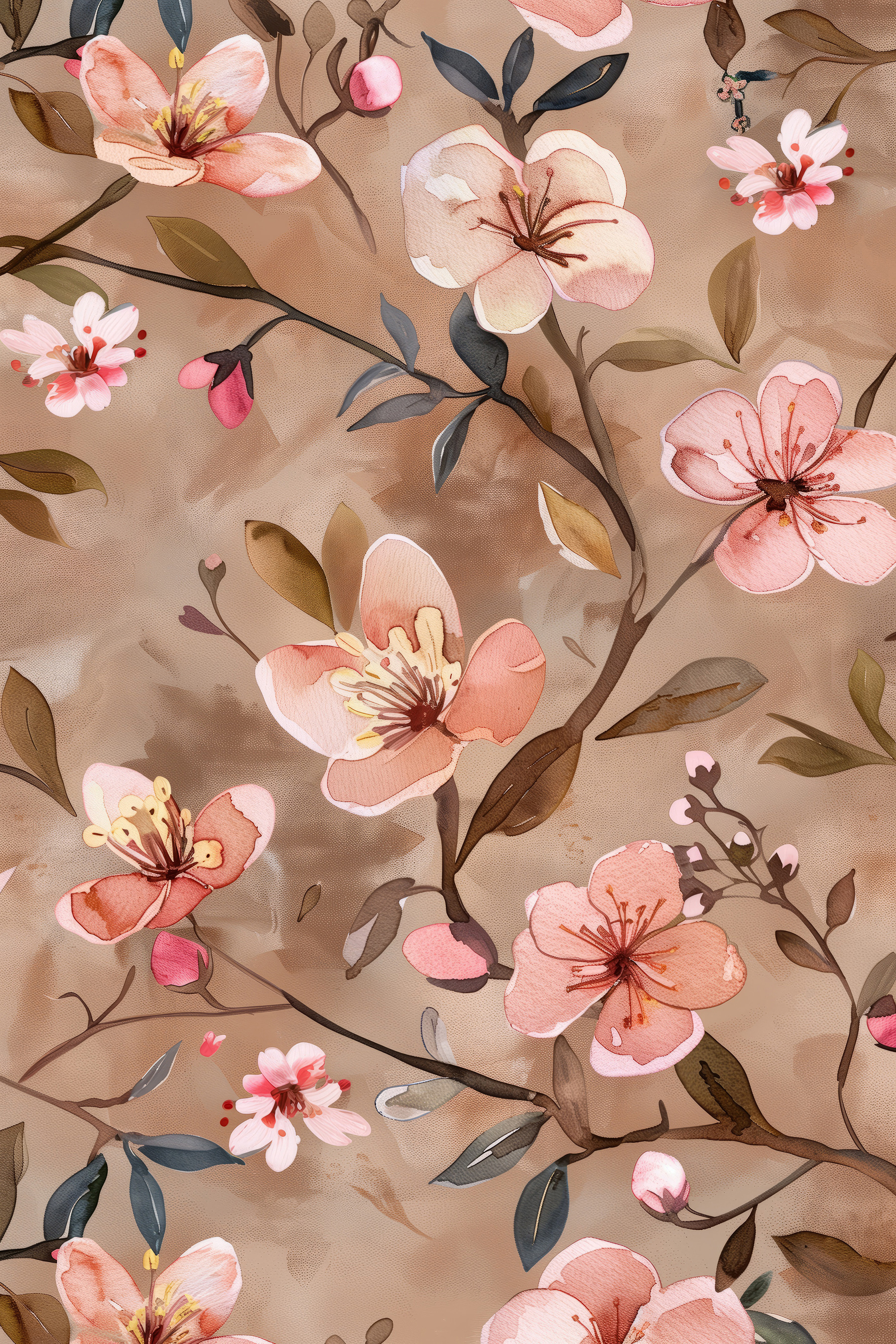 A floral pattern on a fabric