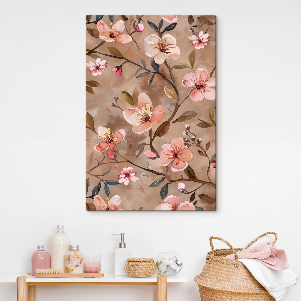 A floral pattern on a fabric