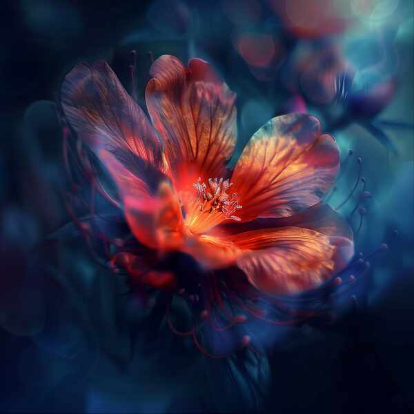 A close up of a flower