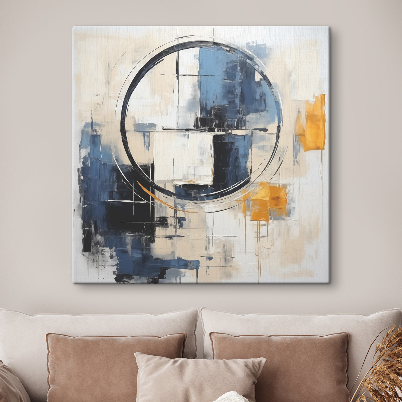 A painting of a circle A painting of a circle