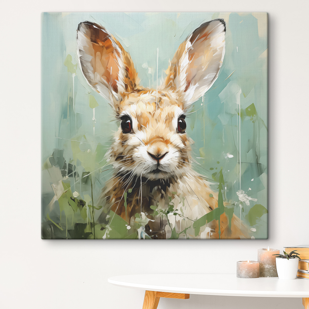 A painting of a rabbit A painting of a rabbit
