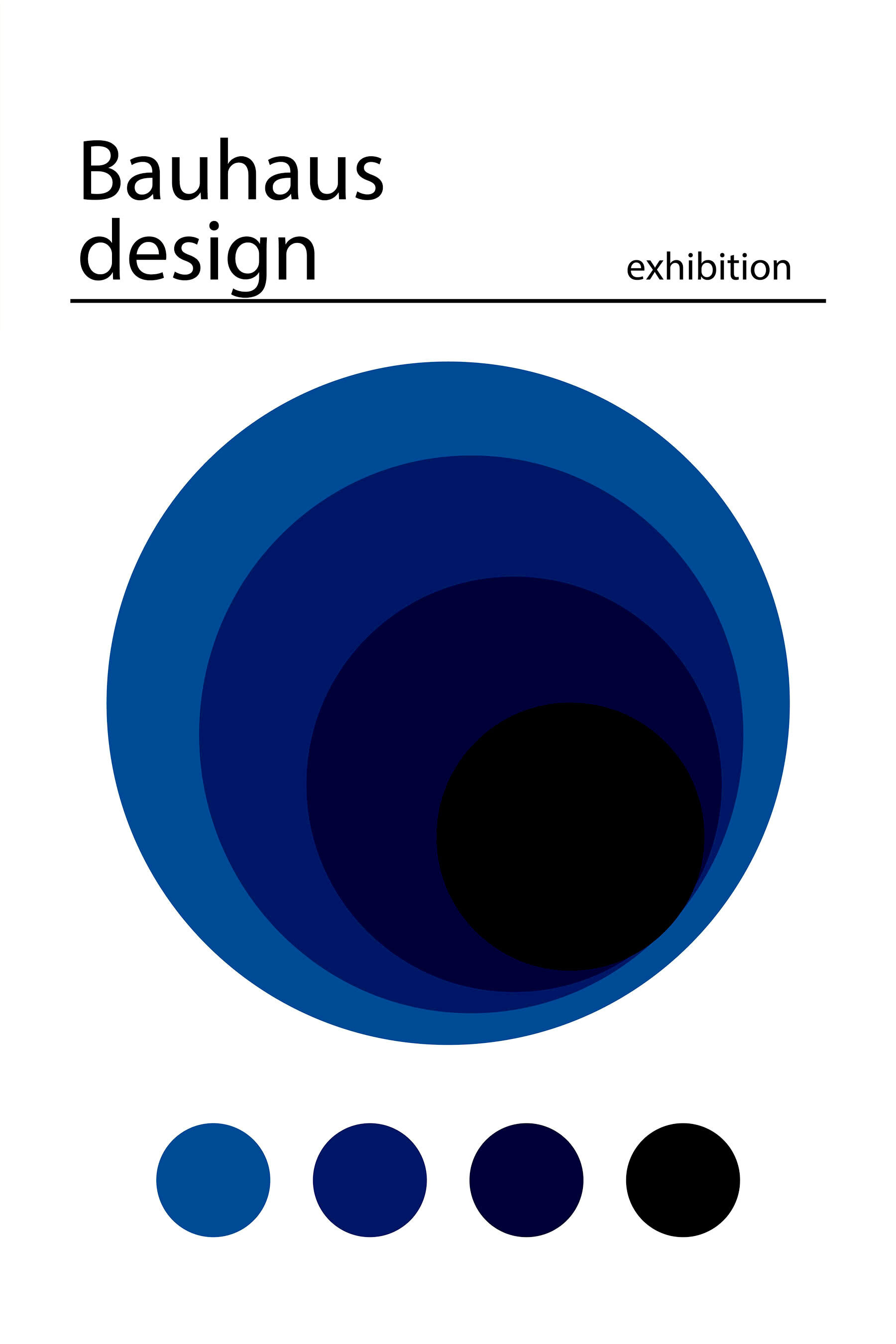 A blue circle with black center
