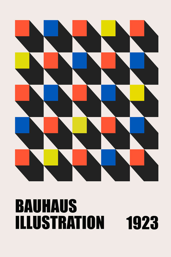 A poster with colorful squares A poster with colorful squares