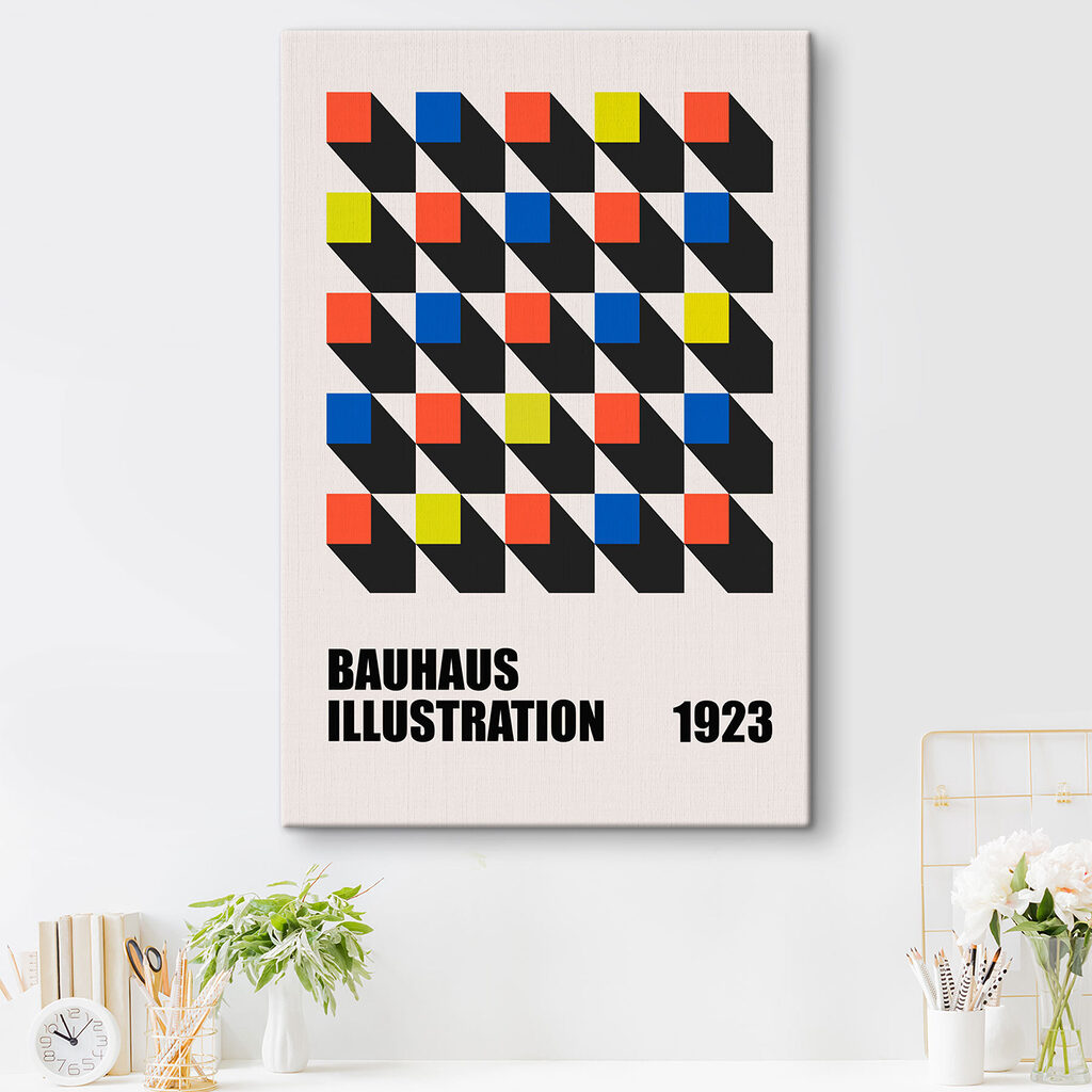 A poster with colorful squares A poster with colorful squares