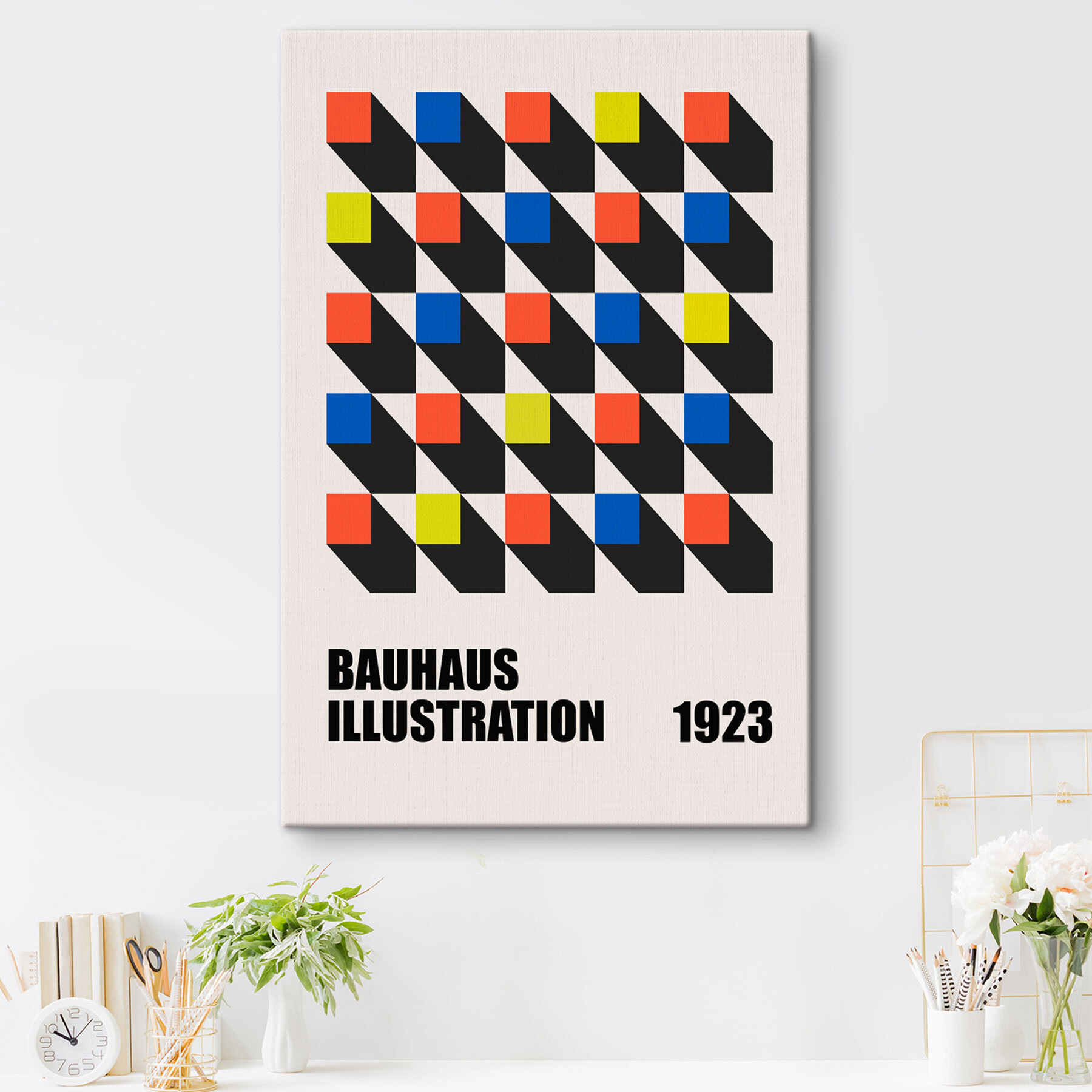 A poster with colorful squares A poster with colorful squares