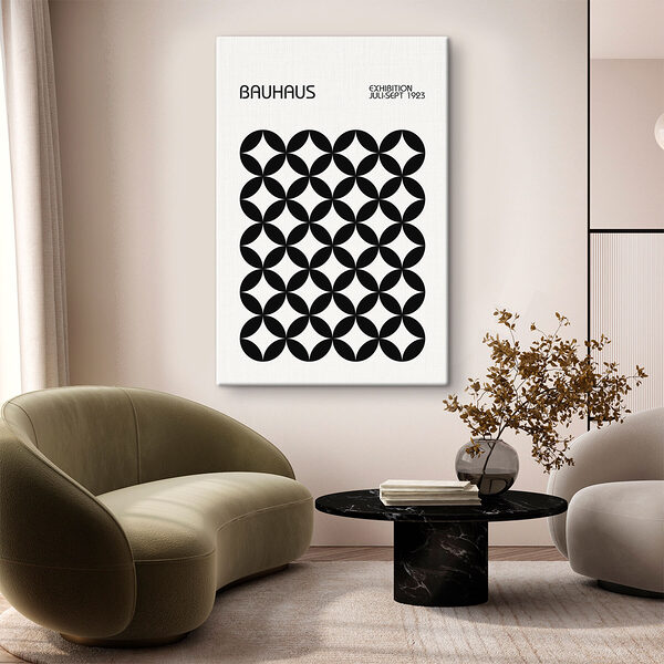 Quadri Una copertina in bianco e nero con un motivo a cerchi