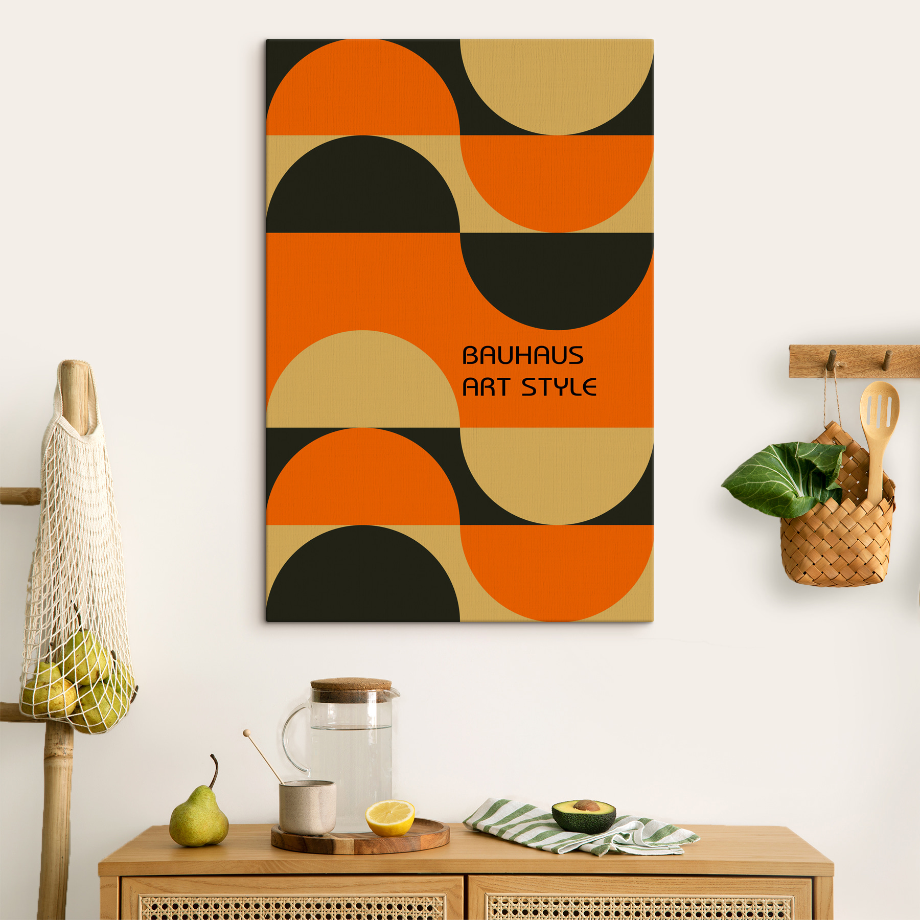 A pattern of circles and lines