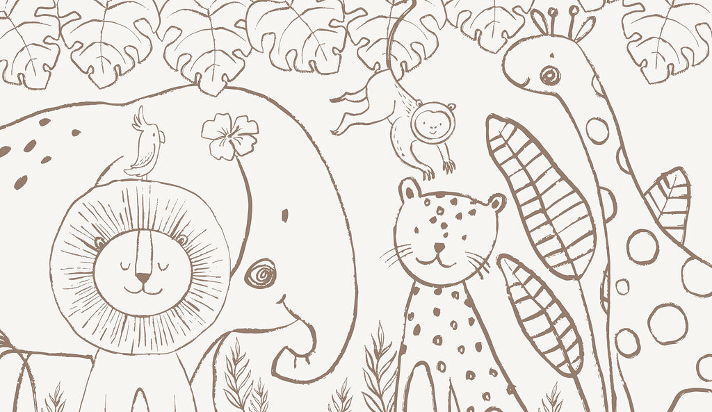 Un disegno di animali e piante Un disegno di animali e piante