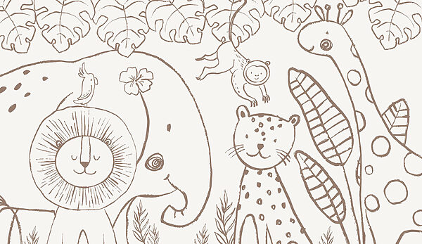 Un disegno di animali e piante Un disegno di animali e piante