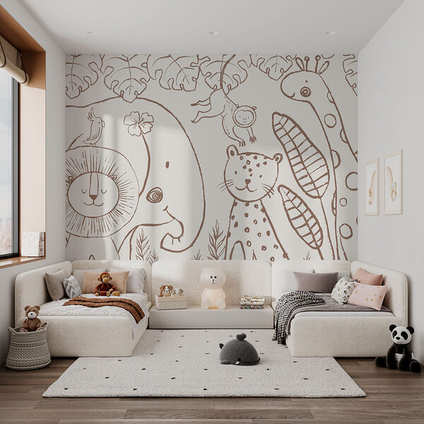Un disegno di animali e piante Un disegno di animali e piante