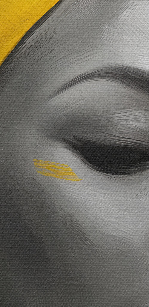 A woman with a yellow turban