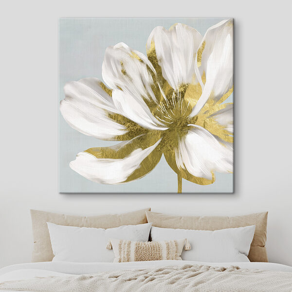 Quadri Elegante petalo bianco con dettagli metallici (COD: s26121) Quadri Quadri Elegante petalo bianco con dettagli metallici (COD: s26121)