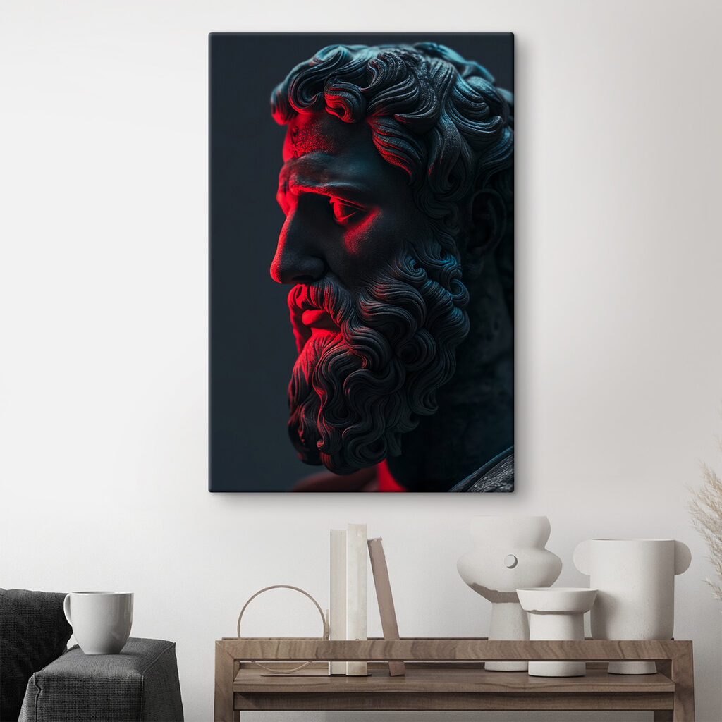 A statue of a bearded man A statue of a bearded man