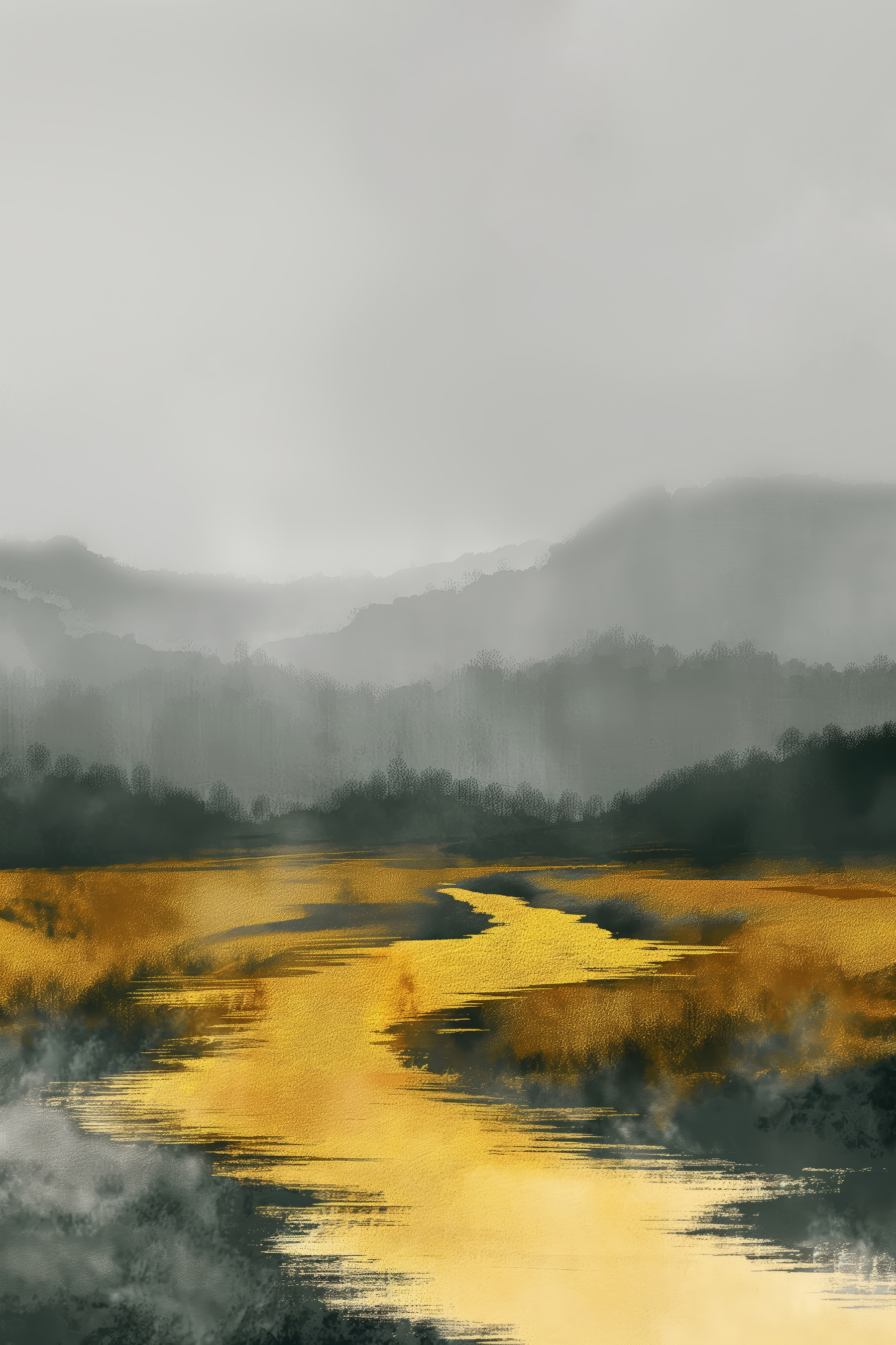 A river running through a forest A river running through a forest