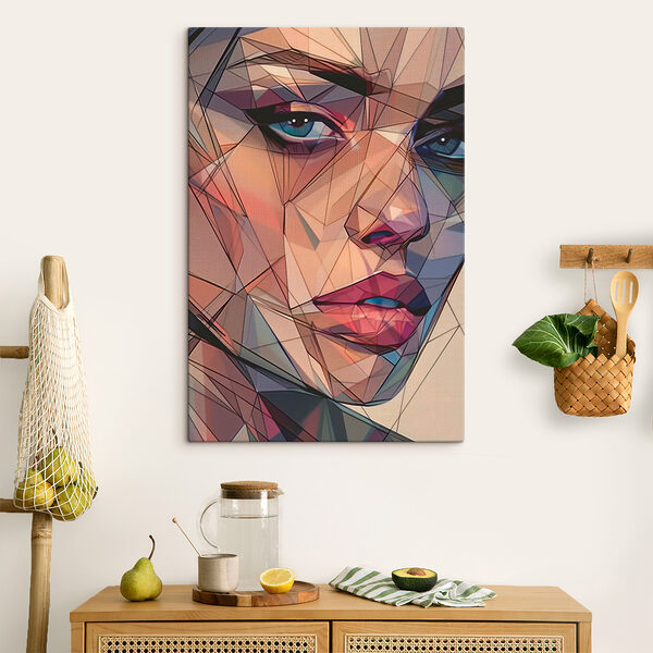 Quadri Il volto di una donna con effetto low poly (COD: s39316) Quadri Quadri Il volto di una donna con effetto low poly (COD: s39316)