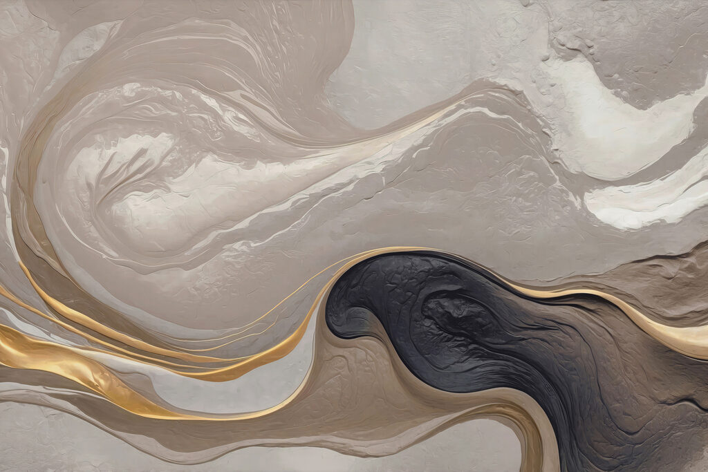Flowing abstract swirls in earth tones