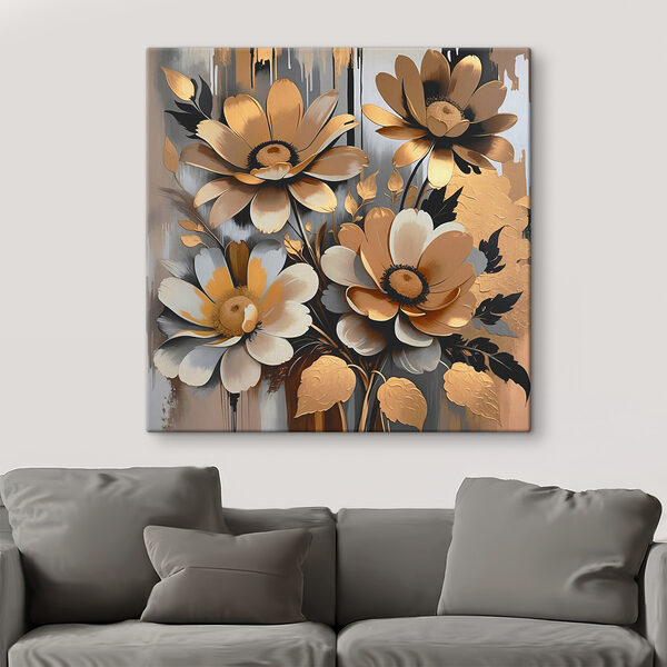Quadri Un dipinto di fiori su una parete (COD: s39244) Quadri Quadri Un dipinto di fiori su una parete (COD: s39244)