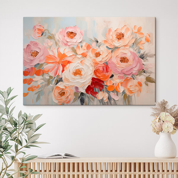 Quadri Quadri Un dipinto raffigurante dei fiori su sfondo bianco (COD: s39252)
