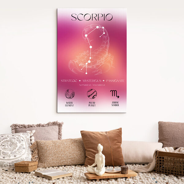 A zodiac sign with a scorpion and stars A zodiac sign with a scorpion and stars