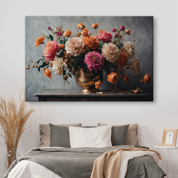Quadri Quadri Un vaso di fiori su un tavolo (COD: s39163)