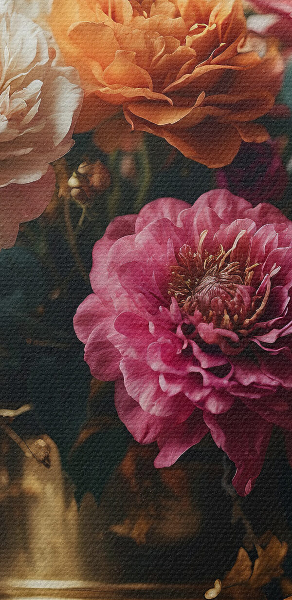 A vase of flowers on a table