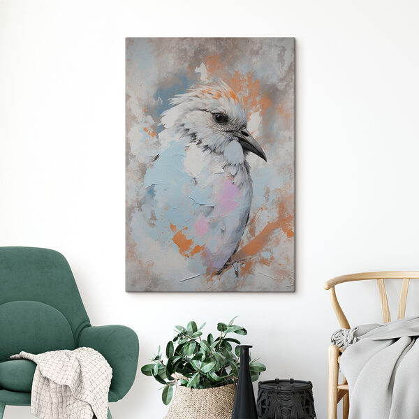 A painting of a bird