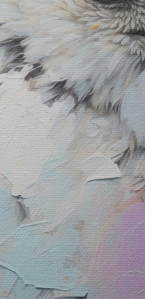 A painting of a bird