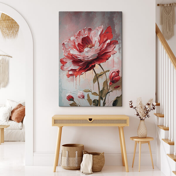 A painting of a flower