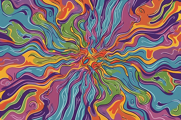 A colorful swirly pattern