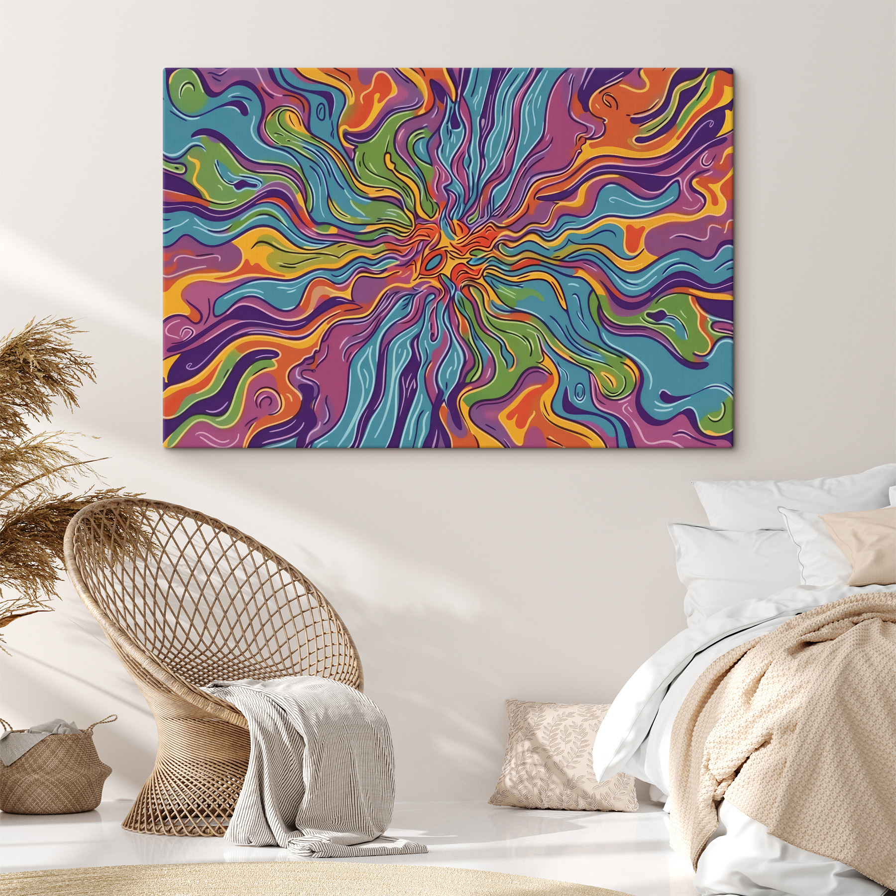 A colorful swirly pattern