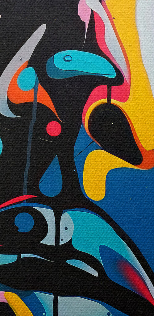 A painting of a woman's face