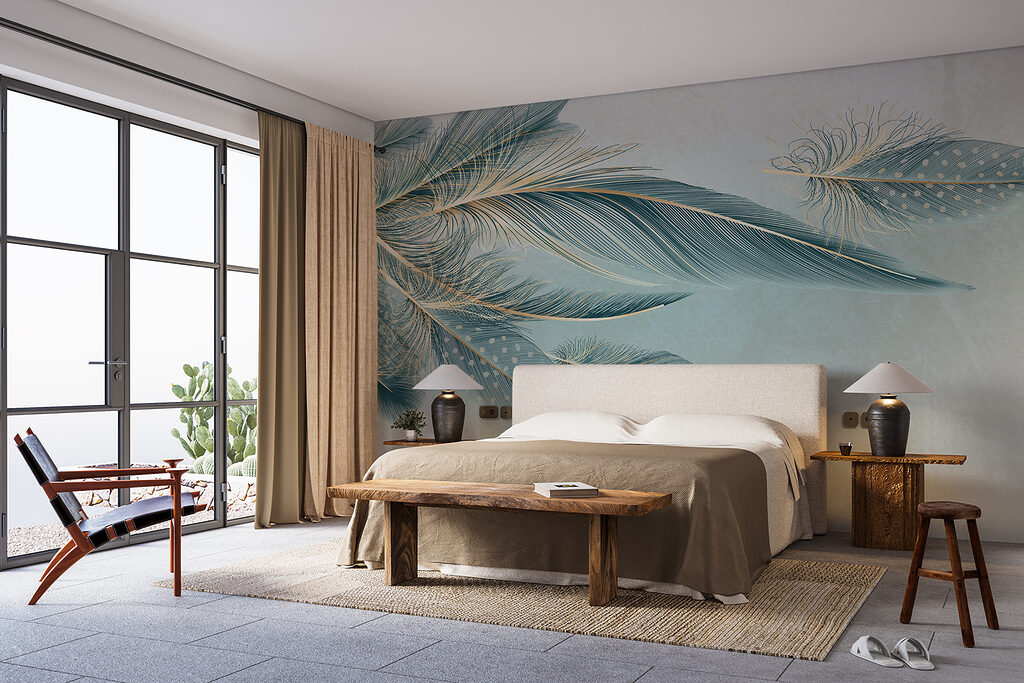 A group of feathers on a white background