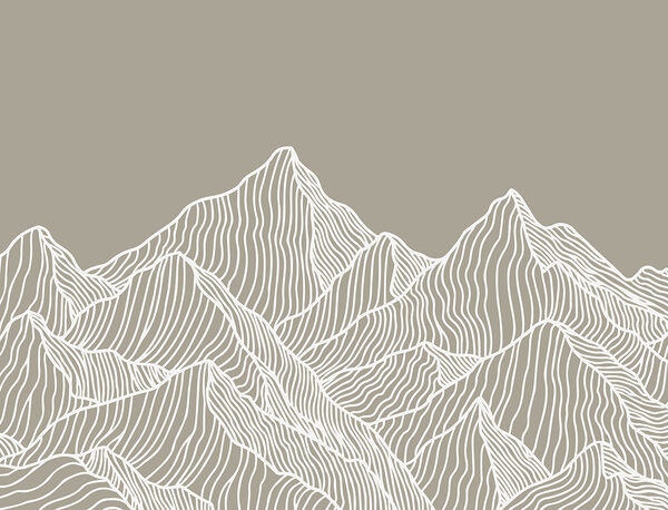 Una linea bianca di montagne Una linea bianca di montagne