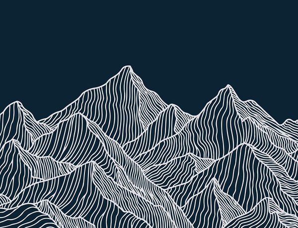 Linee bianche su una montagna Linee bianche su una montagna