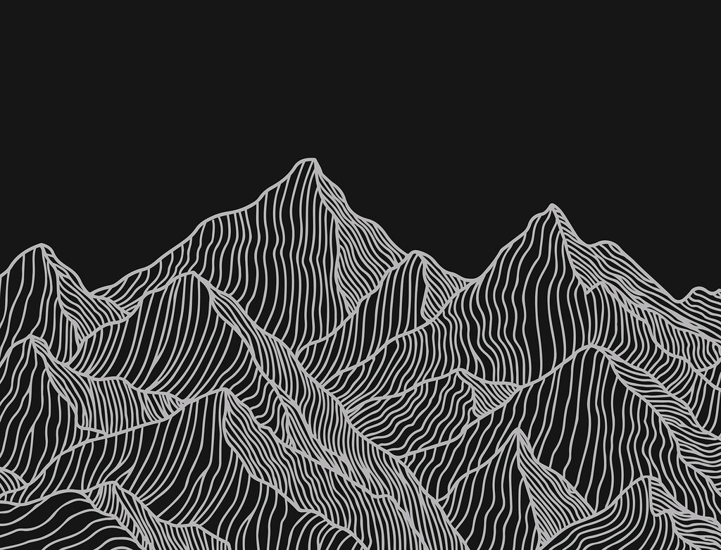 A black and white mountain range A black and white mountain range