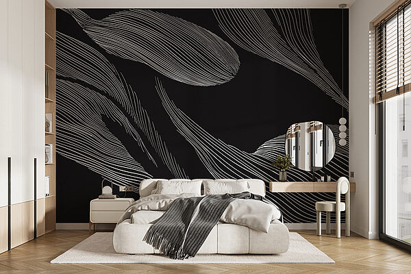 Immagine in bianco e nero di una foglia Immagine in bianco e nero di una foglia