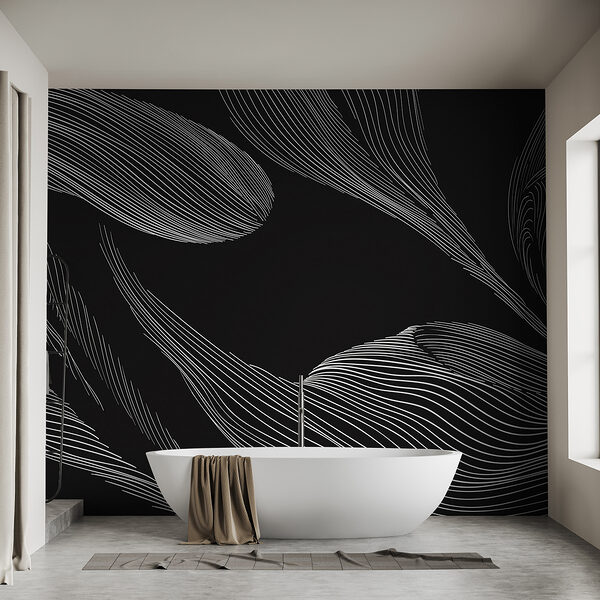 Immagine in bianco e nero di una foglia Immagine in bianco e nero di una foglia