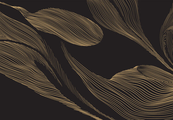 Uno sfondo nero con linee gialle Uno sfondo nero con linee gialle