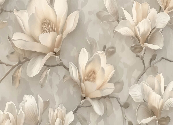 Una carta da parati con fiori Una carta da parati con fiori