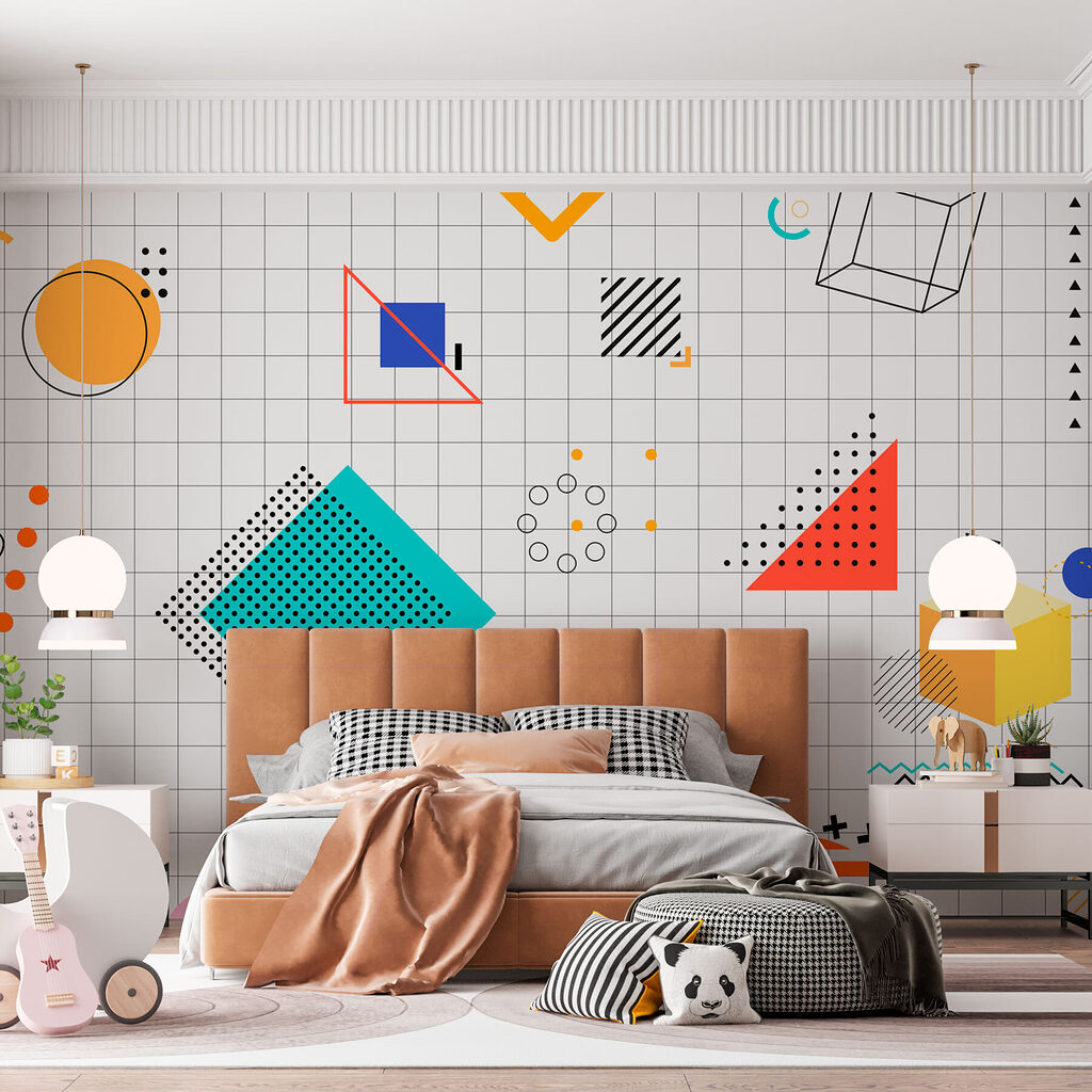 A pattern of geometric shapes