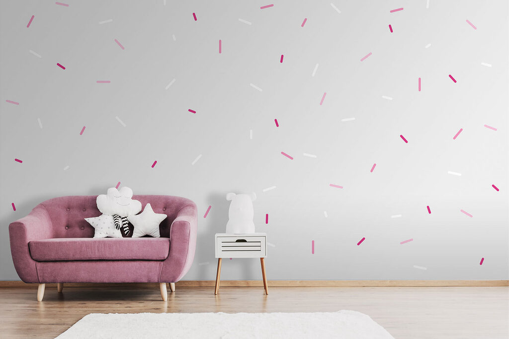 A white and pink sprinkles A white and pink sprinkles